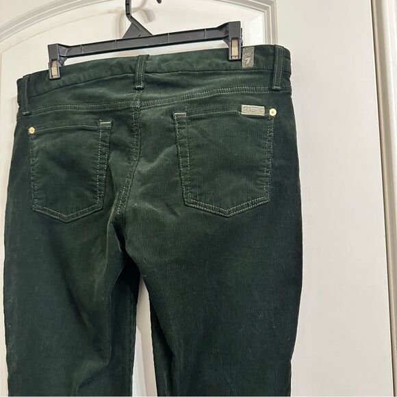 7 FOR ALL MANKIND‎ DARK FOREST GREEN CORDUROY SKINNY PANTS 30 - Picture 11 of 14